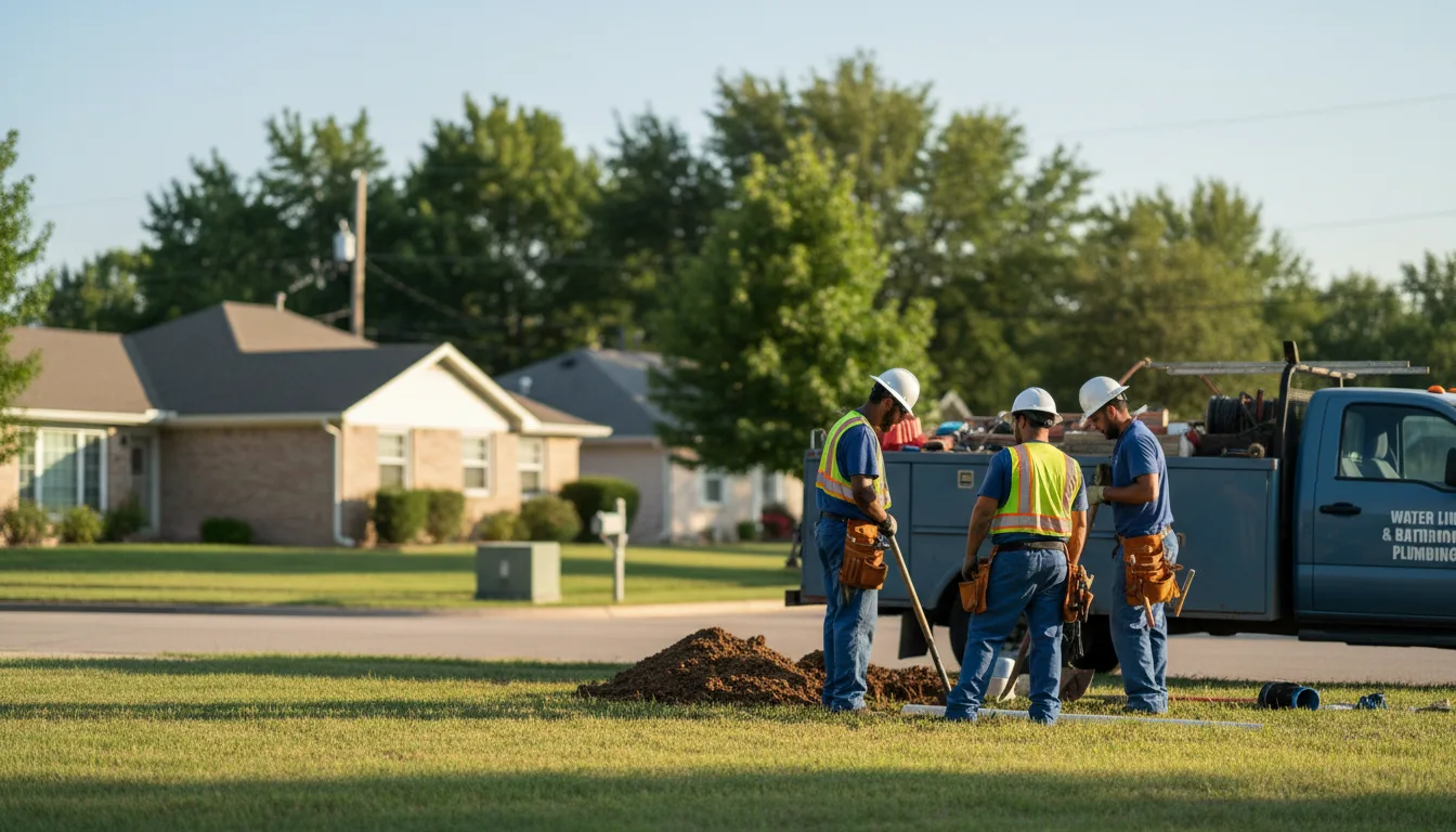 Residential water line and bathroom plumbing service in Charleston, MO